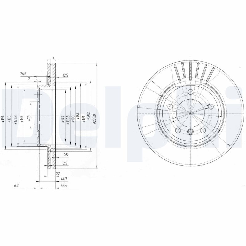 Тормозной диск DELPHI BG3527C