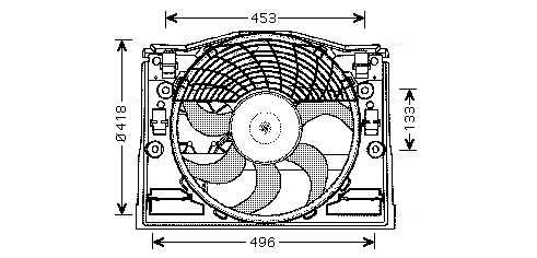 Вентилятор радиатора bmw 3 98- AVA QUALITY COOLING BW7513