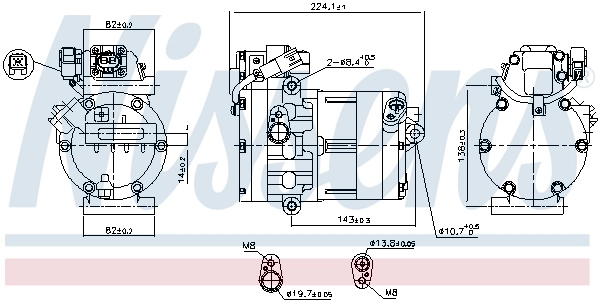 Compressor hyundai ioniq (2016) 1.6 hybrid NISSENS 891020