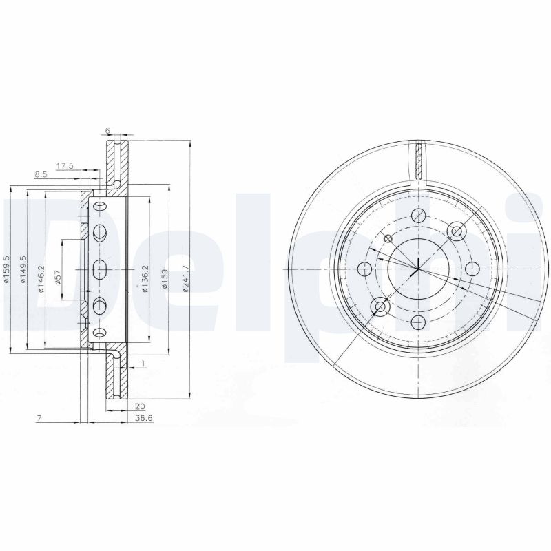 Тормозной диск DELPHI BG3074