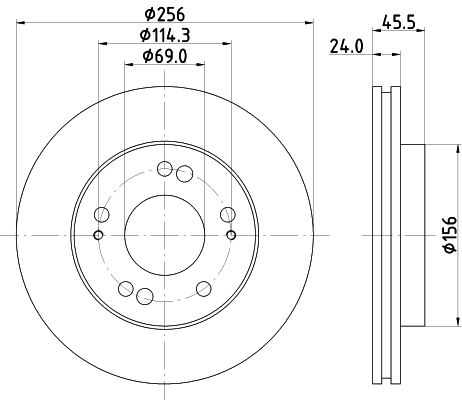 Диск тормозной перед NISSHINBO ND3010K