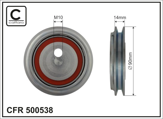 Ролик гура vw t4 2.4d-2.5 90-03 CAFFARO 500538