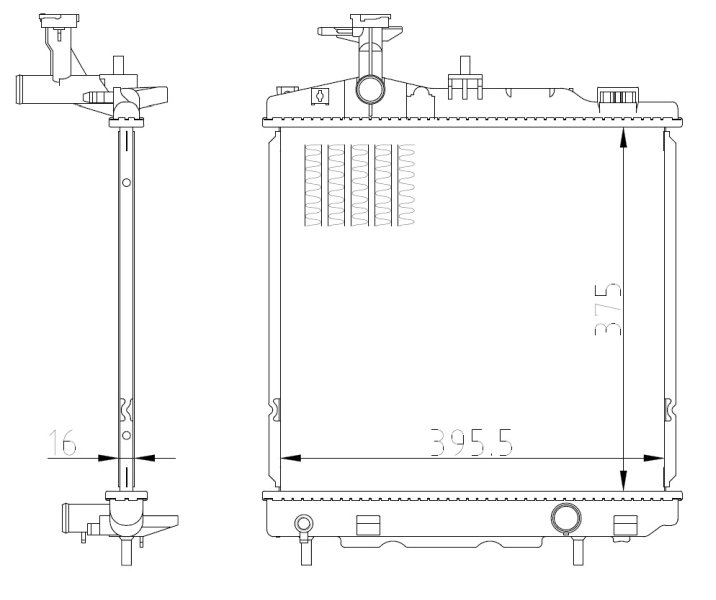 Радиатор охлаждающнй жидкости двс NRF 550022