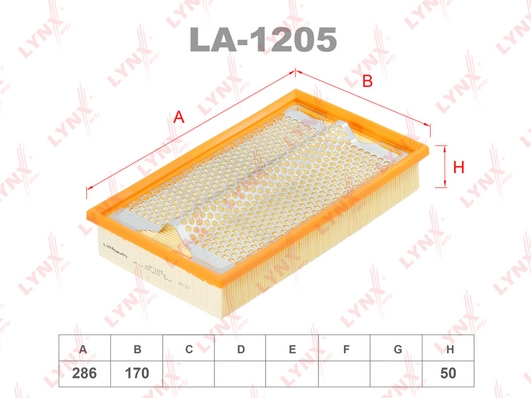 La-1205 фильтр воздушный lynxauto LYNXAUTO LA-1205