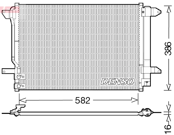 Радиатор кондиционера DENSO DCN32027