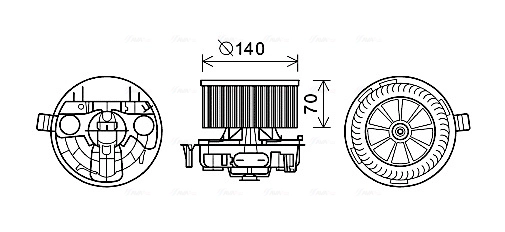 Вентилятор системы кондиционирования AVA QUALITY COOLING RT8570