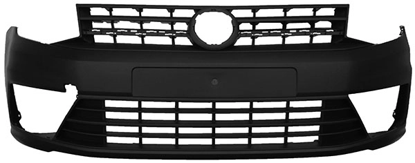 Бампер передний vw caddy 04/15- черный (с решеткой) POLIPLAST 100.18114