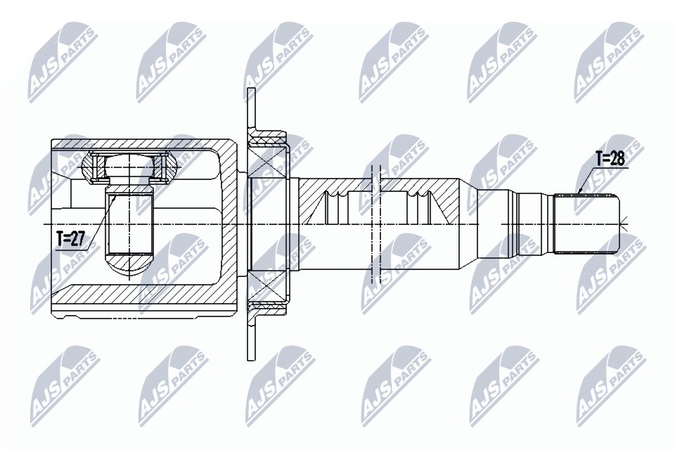 Полуось приводная NTY NPW-VV-134