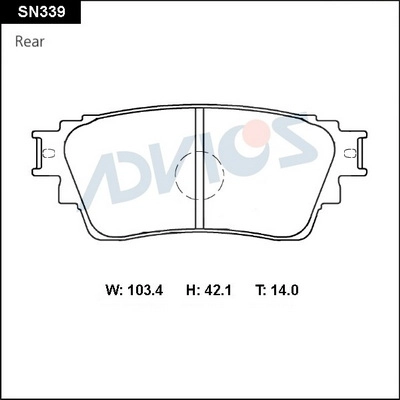 Дисковые тормозные колодки advics задние ADVICS SN339