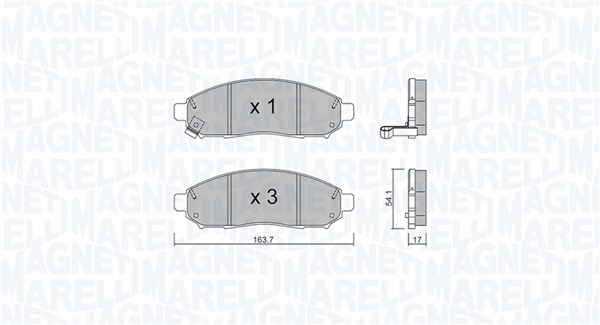 Колодки тормозные дисковые MAGNETI MARELLI 363916060982
