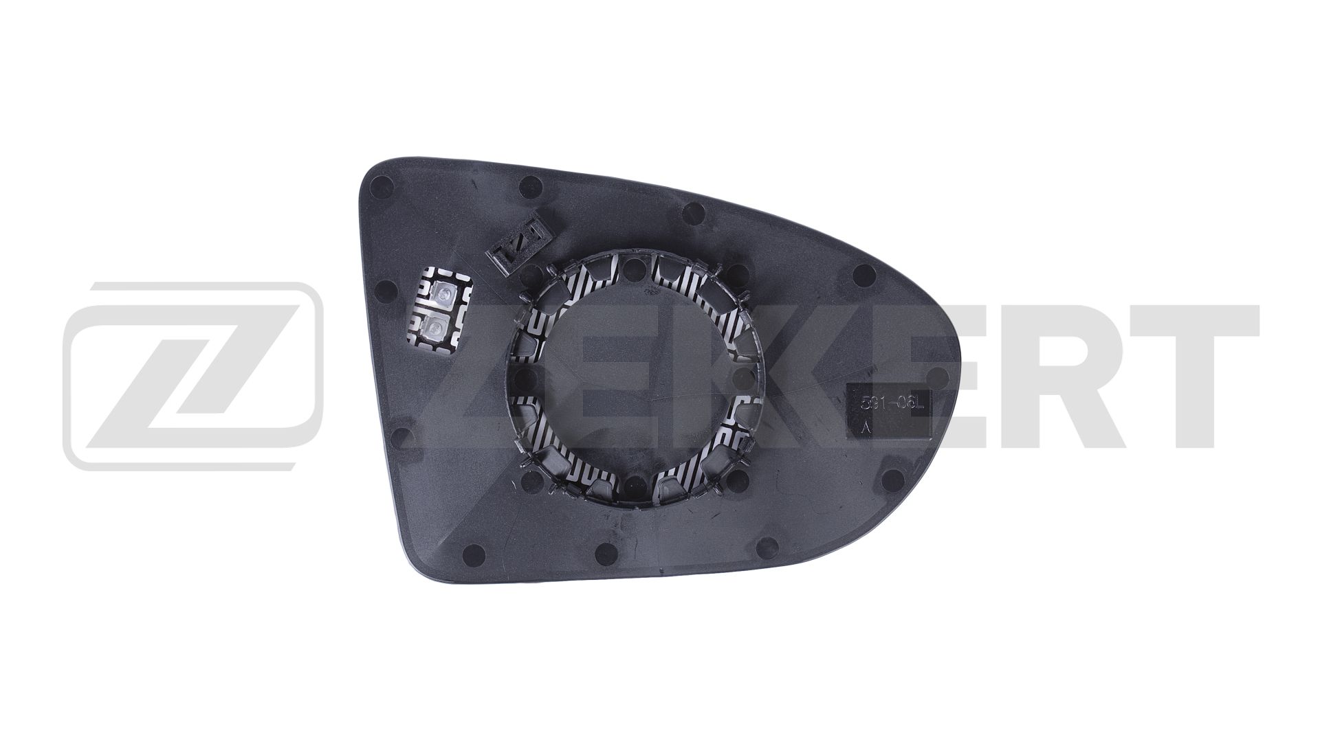 Зеркальный элемент левый выпуклый с подогревом nissan qashqai (j10) 07- ZEKKERT SP-1091