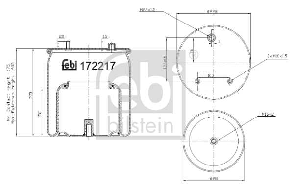 Пневмоподушка FEBI BILSTEIN 172217