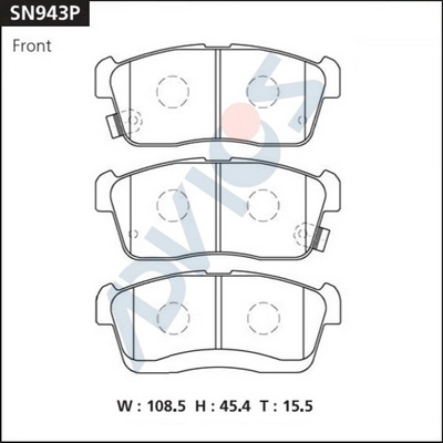 Дисковые тормозные колодки advics передние ADVICS SN943P