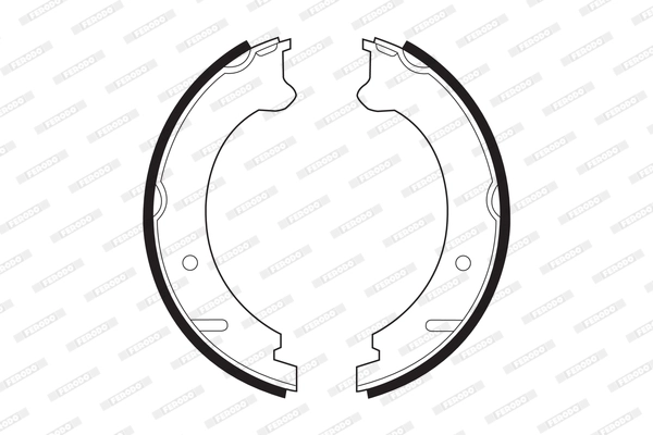 Барабанная тормозная колодка volvo 850 c70 i s70 v70 i 2.0-2.5d 06.91-10.05 FERODO FSB522