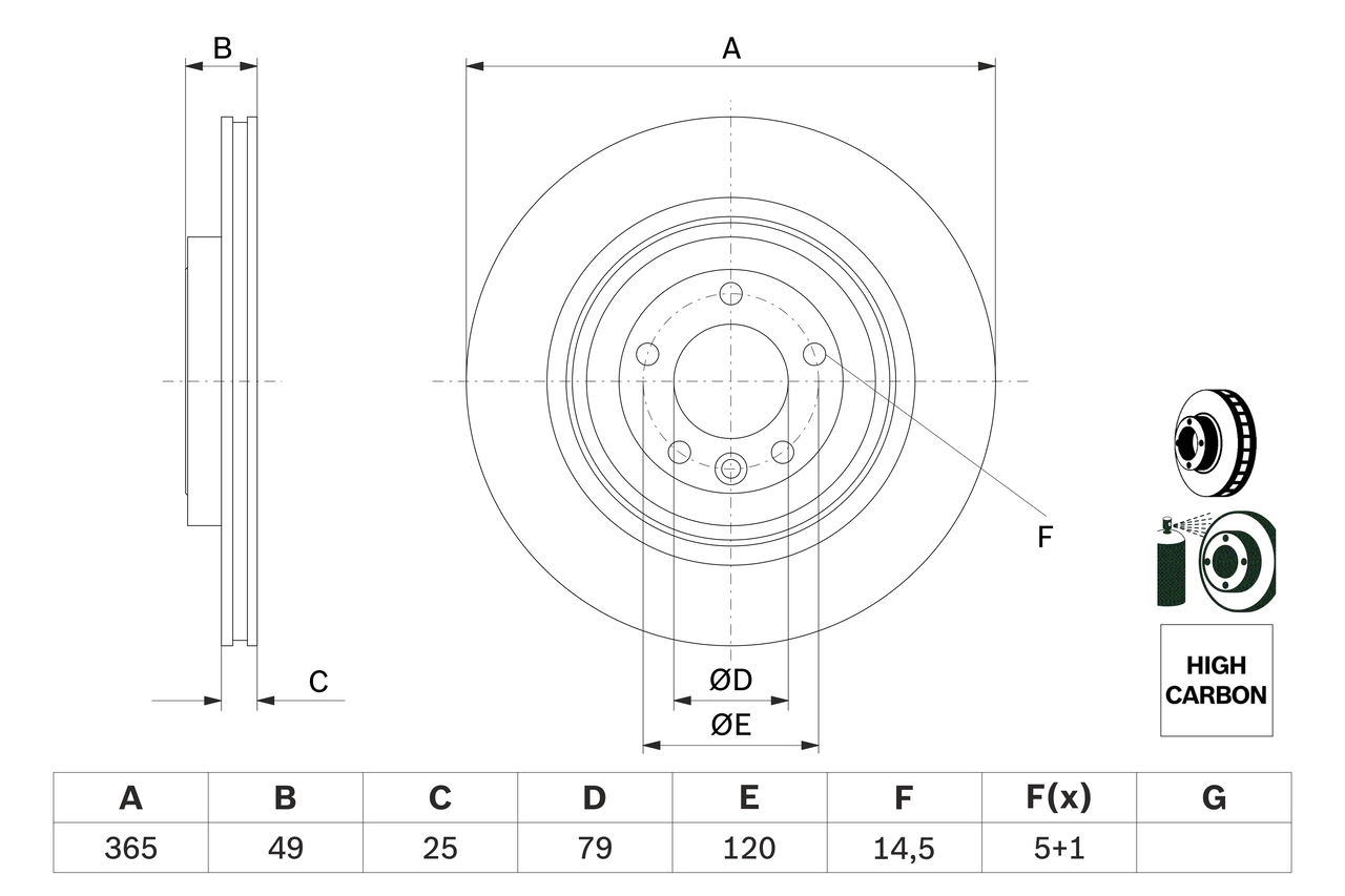 Тормозной диск BOSCH 0 986 479 F68