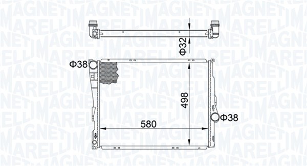 Радиатор охлаждения двигателя MAGNETI MARELLI 350213163600