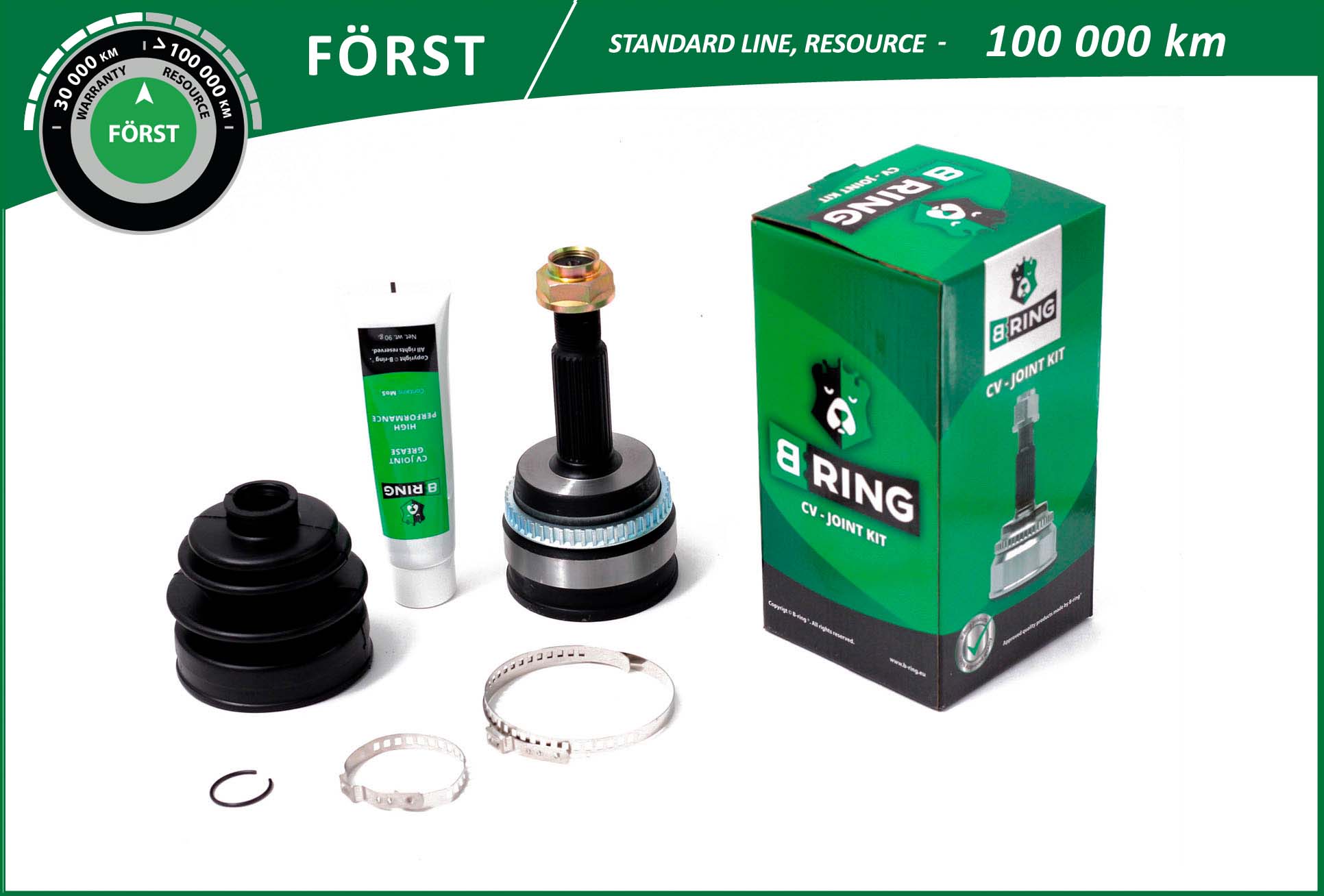 Шарнирный комплект приводной вал först cv joint imp B-RING BOC8912A