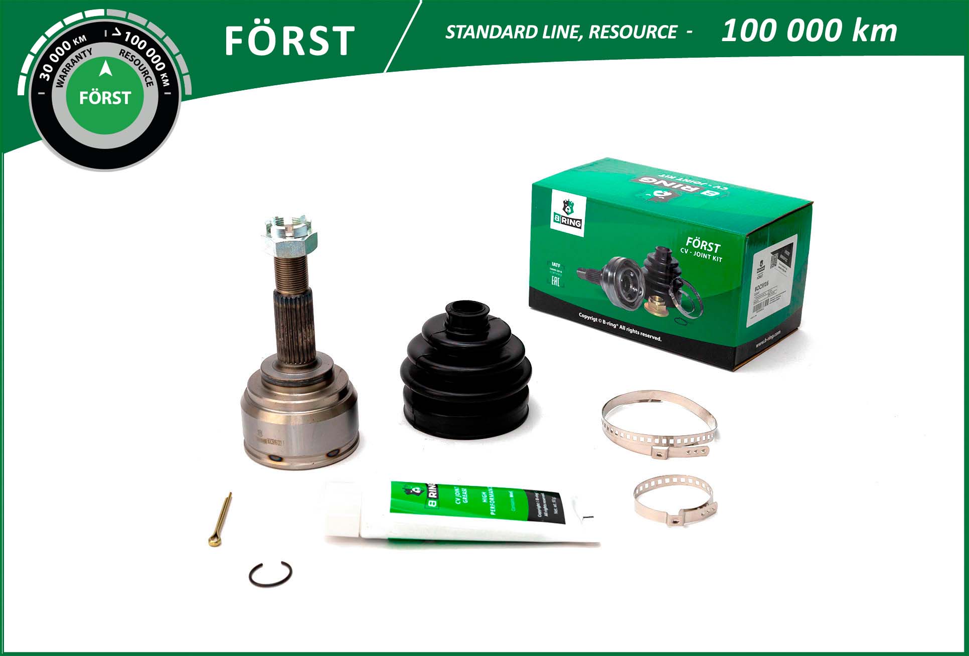 Шарнирный комплект приводной вал först cv joint imp B-RING BOC5916
