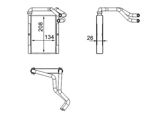Теплообменники отопителя MAHLE/KNECHT AH 273 000S