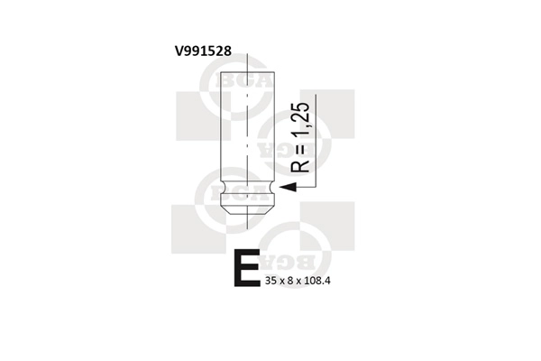 Клапан двигателя (4m40) BGA V991528