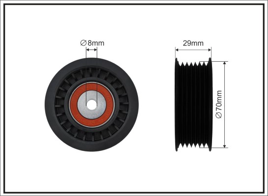 Ролик натяжной smart fortwo forfour 453 0.9-1.0 рено twingo 3 14- (без натяжителя) CAFFARO 500651