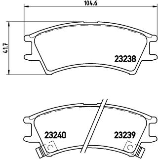 Комплект дисковых тормозных колодок BREMBO P 30 011