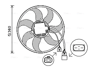 Вентилятор охлаждение двигателя AVA QUALITY COOLING VN7537