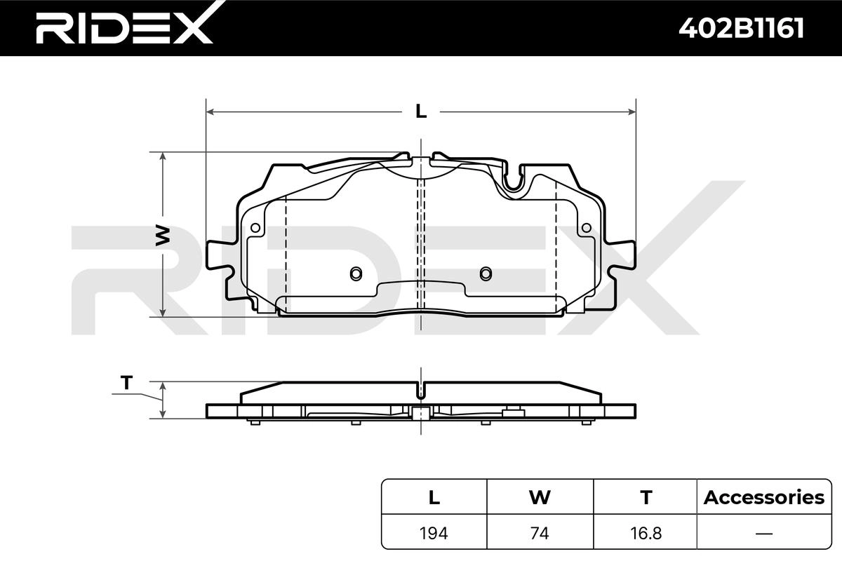 Колодки дисковые RIDEX 402B1161
