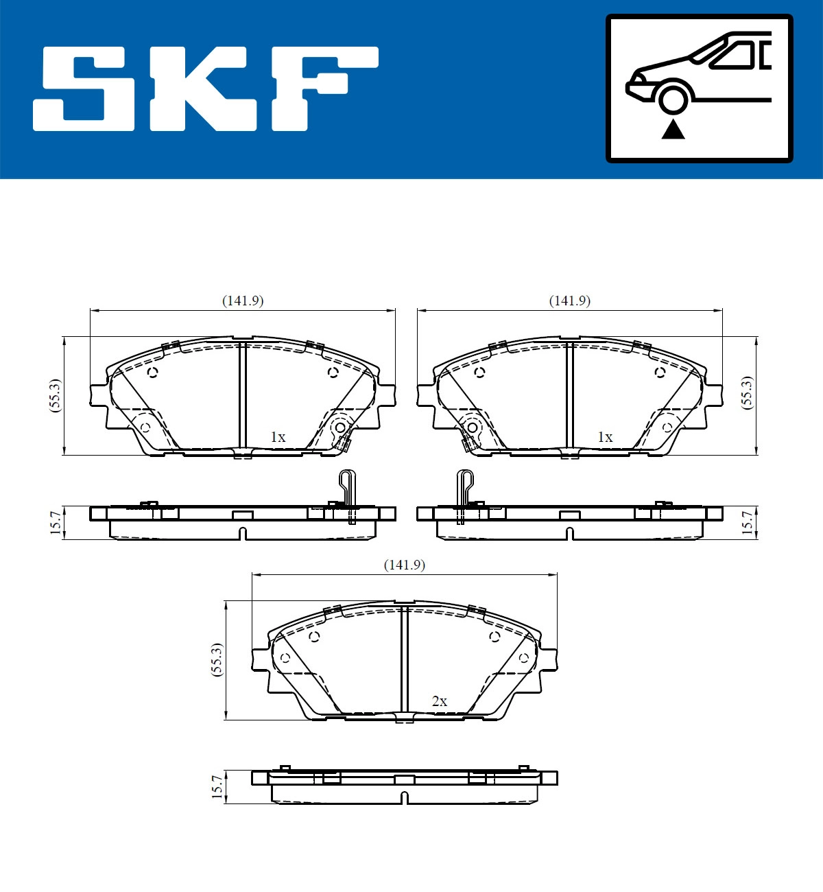 Тормозные колодки SKF VKBP 80341 A