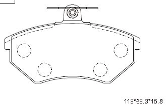 Колодки дисковые ASIMCO KD7710