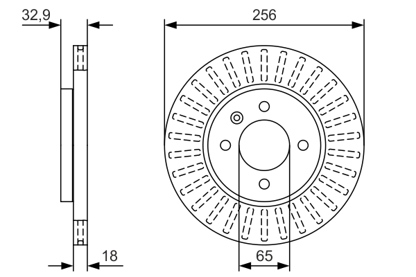 Тормозной диск BOSCH 0986479U09
