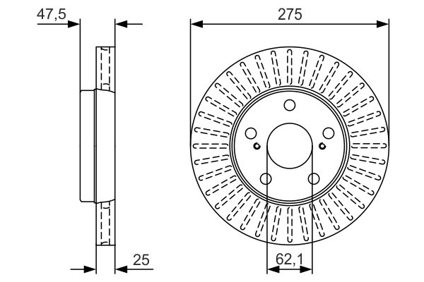 Тормозной диск BOSCH 0 986 479 U79