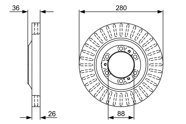 Тормозной диск BOSCH 0986479V88