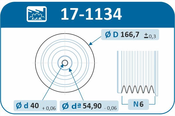 Ременный шкив коленчатый вал IJS GROUP 17-1134