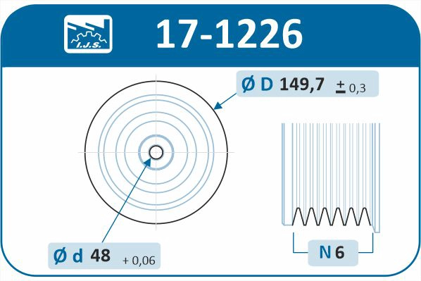 Ременный шкив коленчатый вал IJS GROUP 17-1226