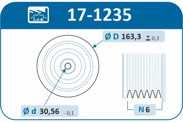 Ременный шкив коленчатый вал IJS GROUP 17-1235