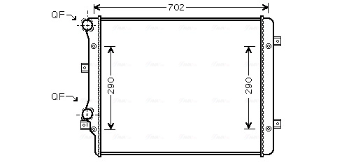 Радиатор охлаждения двигателя AVA QUALITY COOLING VN2207