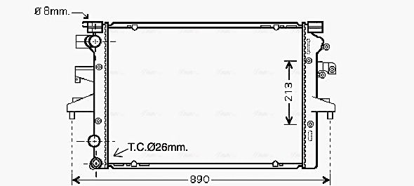 Радиатор охлаждения двигателя AVA QUALITY COOLING VNA2231
