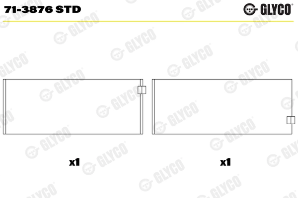 Шатунный подшипник GLYCO 71-3876 STD