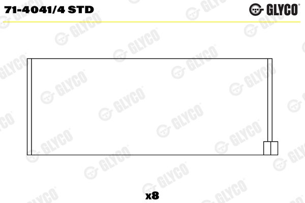 Шатунный подшипник GLYCO 71-4041/4 STD