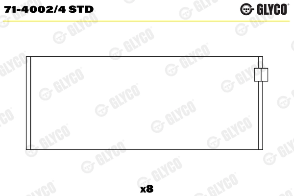 Шатунный подшипник GLYCO 71-4002/4 STD