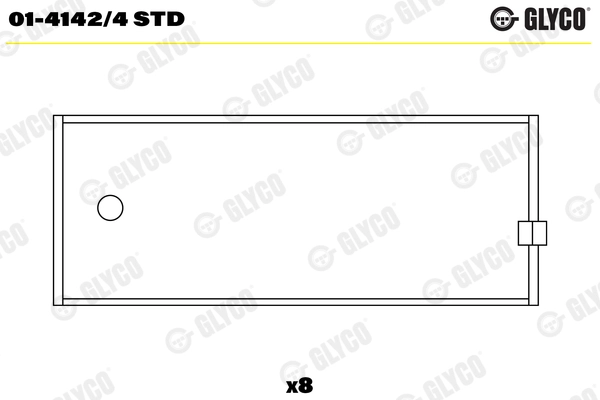 Шатунный подшипник GLYCO 01-4142/4 STD