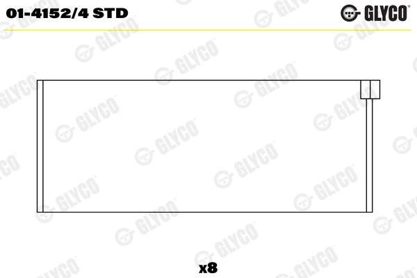 Шатунный подшипник GLYCO 01-4152/4 STD