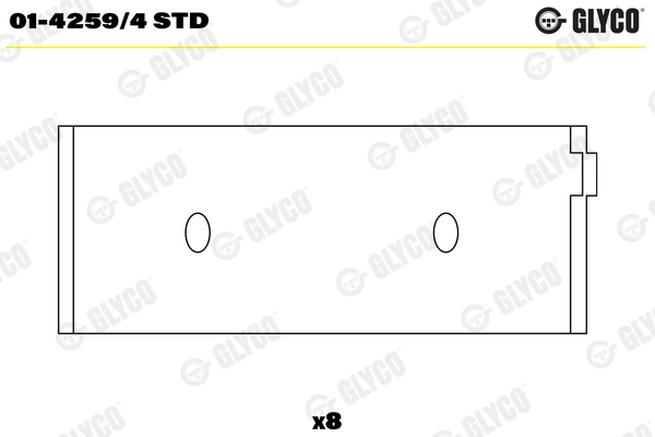 Шатунный подшипник GLYCO 01-4259/4 STD