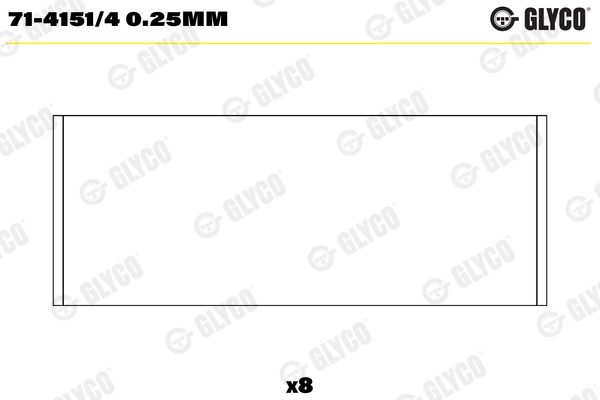 Шатунный подшипник GLYCO 71-4151/4 0.25MM
