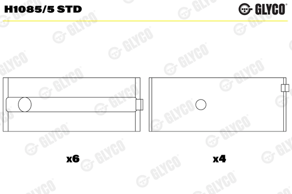 Подшипник коленвала GLYCO H1085/5 STD