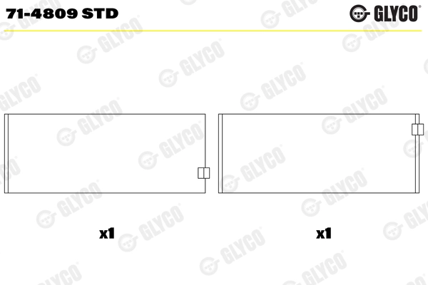 Шатунный подшипник GLYCO 71-4809 STD