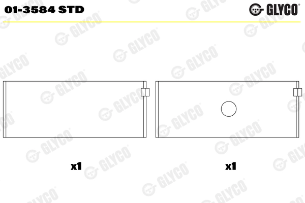 Шатунный подшипник GLYCO 01-3584 STD
