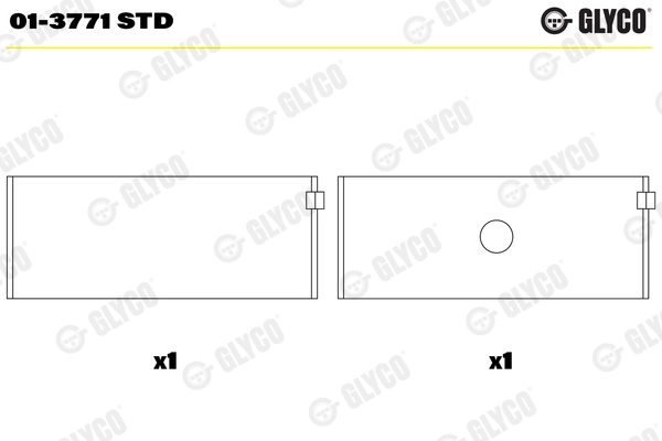 Шатунный подшипник GLYCO 01-3771 STD
