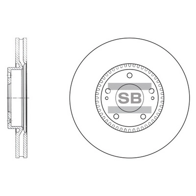 Тормозной диск HI-Q SD1069